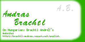 andras brachtl business card